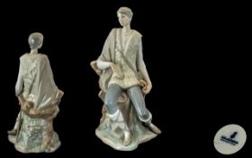 Lladro Hand Painted Large Porcelain Figure ' New Shepherd ' Model No 4577. Issued 1969 - 1983.