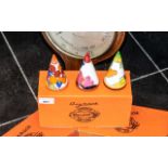 Clarice Cliff Interest - Three Wedgwood Sweet Seduction Range Sugar Casters, comprising '