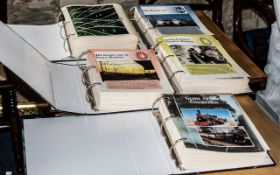 Railway Interest - Five Volumes of 'Legendary Trains', loose leaves housed in folders, depicting the
