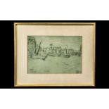 Laurence Stephen Lowry ( 1887- 1976 ) Artist Signed In Blue Biro - Original Lithograph - Titled '