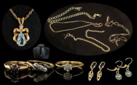 A Small Collection of 9ct and 18ct Gold Jewellery Mostly A.F. Condition. Includes Chains,