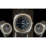 Omega - Automatic Seamaster Cosmic 2000 Gents Stainless Steel Wrist Watch. Features Dark Blue