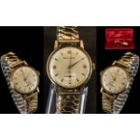 Smiths Astral Gents 9ct Gold Cased Mechanical Wind Wrist Watch. c.1960's. With Later Gold Tone