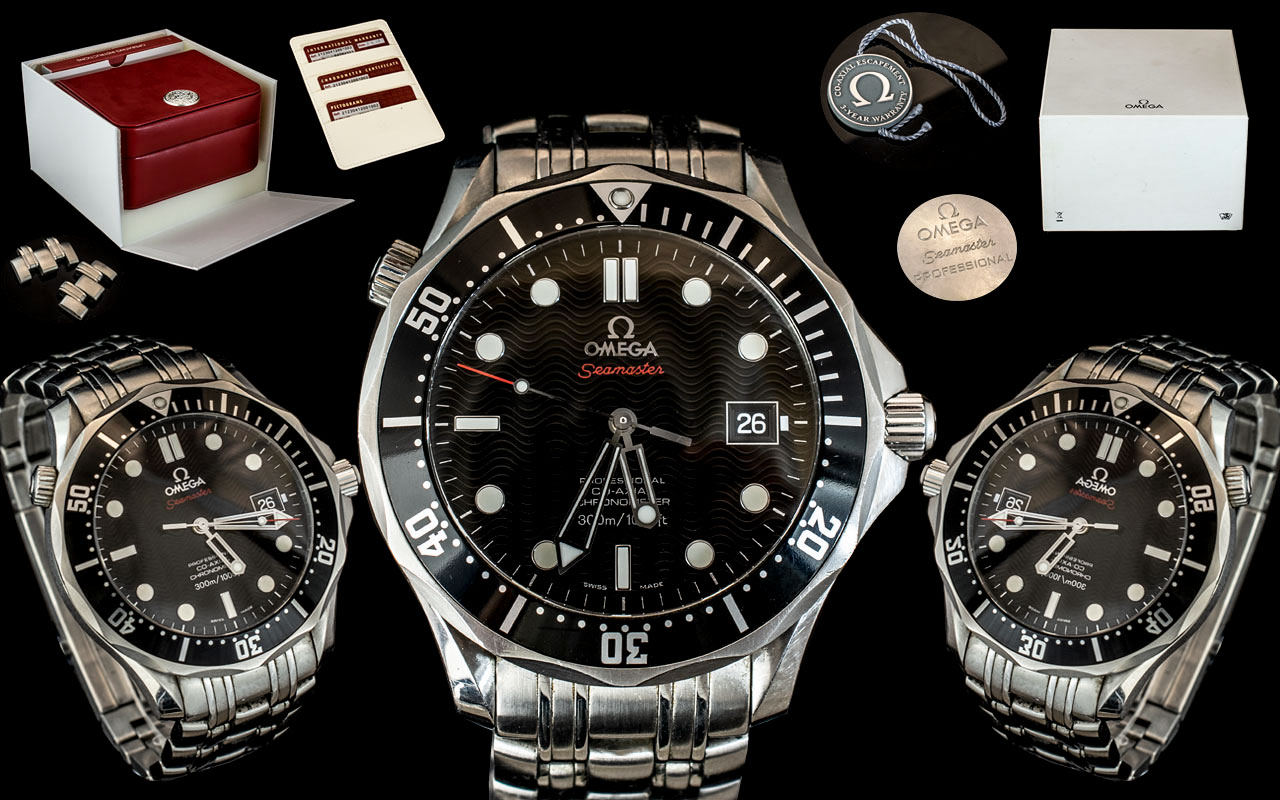 Omega - Seamaster Gents Professional Co Axial Divers Automatic Chronometer Steel Wrist Watch.