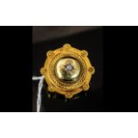 Ladies 18ct Gold Victorian Stone Set Brooch With Diamond Centre Stone. Approx 3cm Diameter. Please