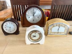 Collection of ( 4 ) Smiths Clocks. Comprises Smith Sectric Bakelite Brown, Smiths Sectric Bakelite