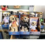 Collection of ( 8 ) MeerKat Soft Toys, All Boxed. Teddy's include Sleepy Oleg, Yakovs Toy Shop -