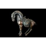 Chinese Bronze Tang Style Horse, height 10.5''.