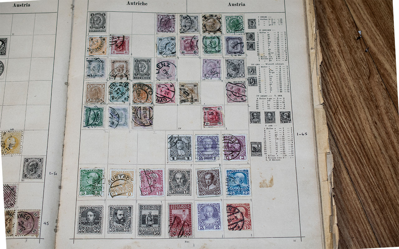Stamp Interest - Very old Schaubek Victoria edition stamp album. Ninth edition for stamps up to - Image 3 of 5