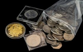 Collection of Coins for sorting.