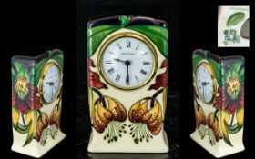 Moorcroft Anna Lily Clock. 1st Quality / Unused Condition, With Its Original Box. Height Approx 6