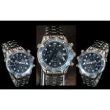 Omega - Seamaster Professional Chronometer Gents Stainless Steel Wrist Watch. Seamaster Logo to Back