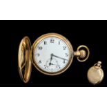 Zenith - Superior Quality Key-less Gold Plated Full Hunted Pocket Watch, Guaranteed to be of Two