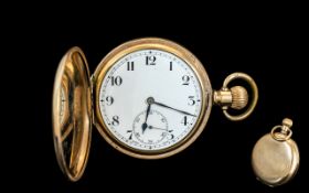 Zenith - Superior Quality Key-less Gold Plated Full Hunted Pocket Watch, Guaranteed to be of Two