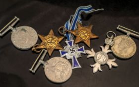 Military Interest Collection Of Five WW2 Medals, Cross of Honour of the German Mother And An OBE