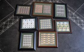 Stamp Interest - Collection of Framed Stamps, comprising Litchfield Cathedral, Steam Engineering,