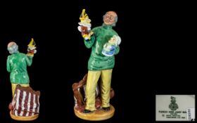 Royal Doulton Hand Painted Porcelain Figure ' The Punch and Judy Man ' HN2765. Designer W.K.