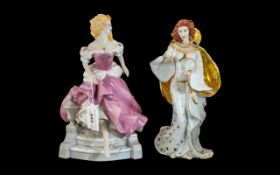 Two Franklin Mint Figures, 'Destiny' and 'Cinderella', height 10''. Please Note that One Finger is