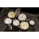 A Collection of Silver Pocket Watches, including a Stewart Dawson & Co. pocket watch, working,