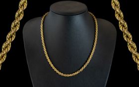 9ct Gold Ladies Necklace. Fully Hallmarked. Size Approx 17 Inches In length. Weight 7.4 grams.