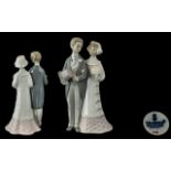 Lladro Hand Painted Porcelain Figure ' Wedding ' Model 4808. Issued 1972. Height 7,75 Inches. 1st