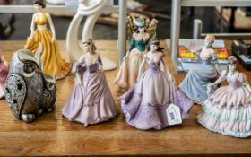 Collection of Five Coalport 'Age of Elegance Figures', comprising Royal Gala, Lavendar Walk, Chelsea