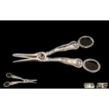 George IV Excellent Quality Pair of Grape Scissors, Decorated Handles with Shell Motifs. Hallmark