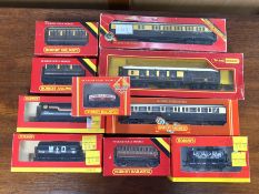 Railway Interest. Collection of Hornby Sets. Includes L.M.S 4 Wheel Coach, 4 Plank Wagon, R456 GWR