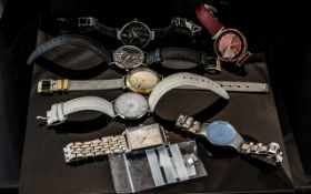 Collection of Quality Ladies Fashion Watches, seven in total, comprising a Calvin Klein watch with a