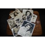 Collection of Vintage Celebrity Autographs on Photographs, comprising Ann Rutherford, Mary Martin,