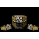 18ct Gold 5 Stone Diamond Ring, set with four round brilliant cut diamonds, approx 20 pts each,