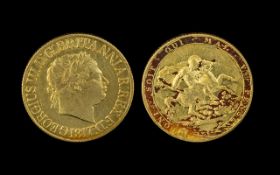 George III 22ct Gold Full Sovereign - Date 1817. Excellent Grade - Please Confirm with Photo.
