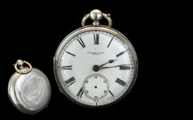 Charles J. Hil of London Sterling Silver Open Faced Key-wind Fusee Pocket Watch. Number to