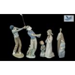 Two Lladro Figures, comprising Lladro 'Nativity' depicting Mary and Joseph with baby Jesus, No.