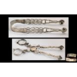 Victorian Sterling Silver Sugar Nips. Hallmark London, Makers Mark I.L - W.I + A Victorian Pair of