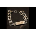 Sterling Silver Identity Bracelet, fully hallmarked, weight 23 grams.