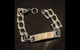 Sterling Silver Identity Bracelet, fully hallmarked, weight 23 grams.