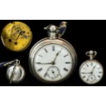 James Willocks of Arbroath Sterling Silver Pair Cased Fusee Pocket Watch. Hallmark Chester 1884,
