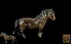 Beswick Shetland Pony, brown gloss, perf