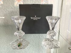 A Pair of Waterford Crystal Candlesticks