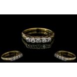 Ladies 14ct Gold Attractive 5 Stone Diam