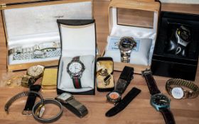 Box of Assorted Watches. Comprises Phase