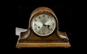 An Oak Cased Napoleon Hat Mantle Clock p