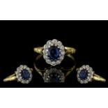 18ct Gold Attractive Sapphire and Diamon