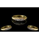 18ct Gold - Attractive 5 Stone Diamond Set Ring. Marked 18ct to Interior of Shank.