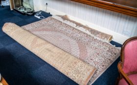 Cream Ground Persian Carpet, overall bijou design, unused, measures 350 x 250.