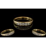 Antique Period Attractive 18ct Gold 5 Stone Diamond Set Ring. Hallmark Birmingham 1913.