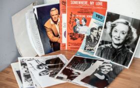 Film & TV Autographs on Photographs and Song Sheet Music. Superb Collection. Including Sean Connery,