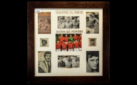 Blackpool FC Interest - Framed Montage of Photographs & Autographs of Blackpool FC 1969/70 Division