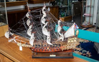 Scratch Built Model Sailing Ship 'Sovereign of the Seas', detailed model with sails and rigging,